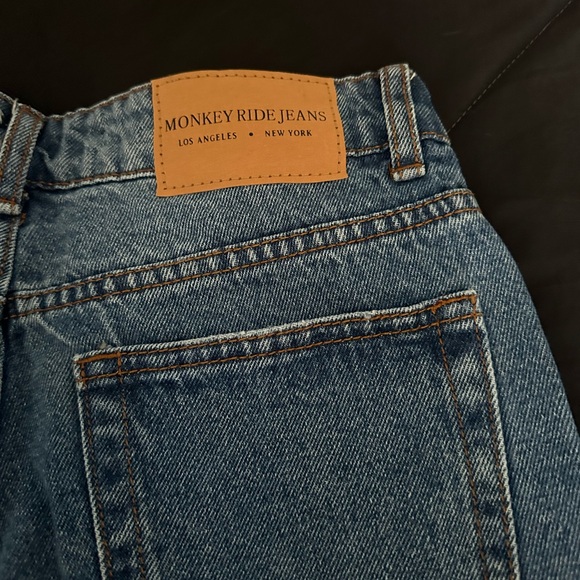 Monkey Ride Distressed Blue Jeans - Picture 4 of 4